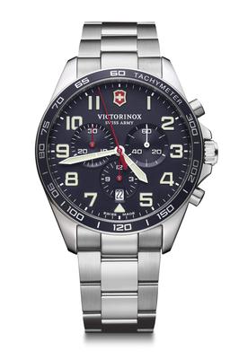 Часы FIELDFORCE CHRONO Корпус из нержавеющей стали Синий циферблат Браслет из нержавеющей стали Подарок 241857 (316L) [