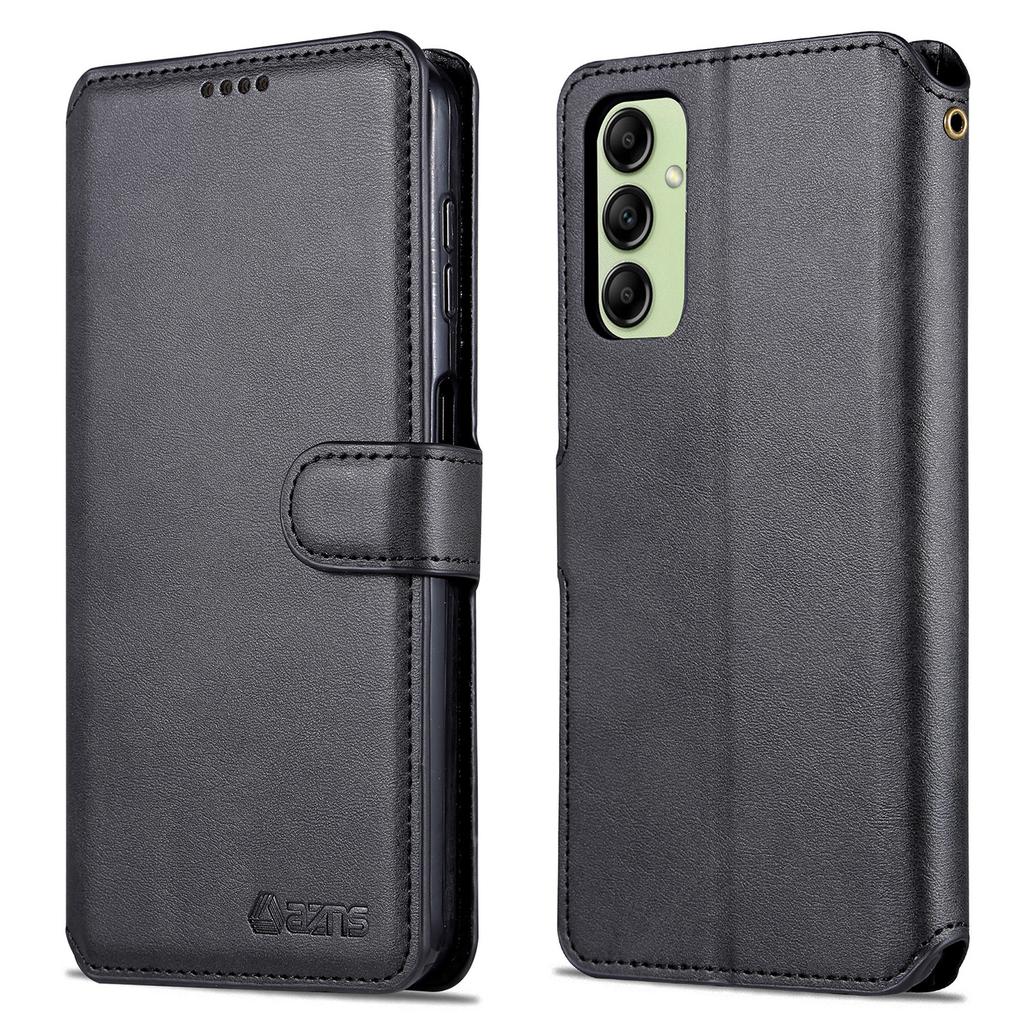 Противоударный чехол AZNS для Samsung Galaxy A14 5G/A14 4G, кожаный чехол-кошелек для телефона с текстурой теленка, подставка