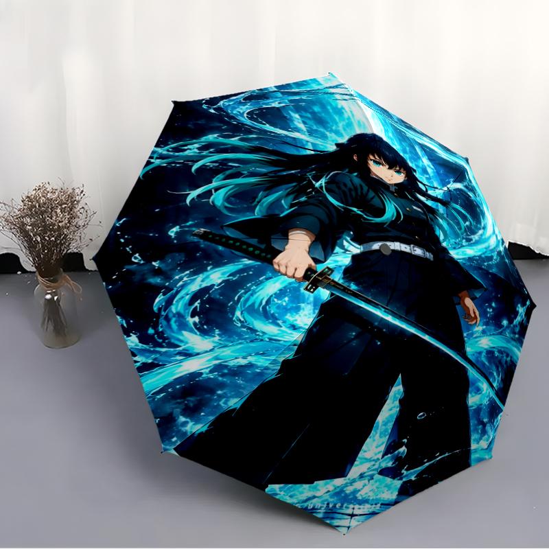 1pc Tokitou Muichirou1 Umbrella, Sun Protection, And UV Shielding. It Has Eight Sturdy Ribs for Outdoor Use And Perfect As a Holiday Gift