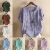 Women's Fashion Cute Little Letters Prined Round Neck Short Sleeve T-shirt Casual Cotton Linen Graphic Shirt Leisure Loose Summer Blouse Tops