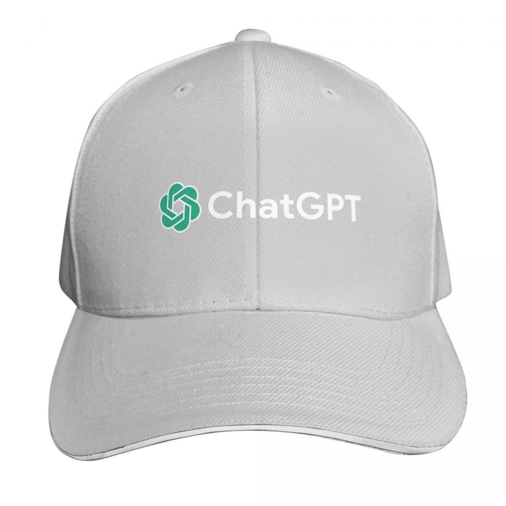 Chatgpt Logo Baseball Cap Cotton Twill Breathable Contrast Two Tone Brim Snapback Flat Bill