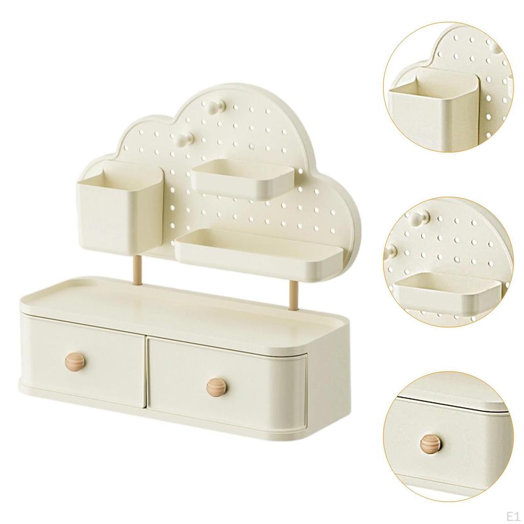 Настольный органайзер для макияжа и канцелярских принадлежностей с перфорированной панелью для дома и офиса