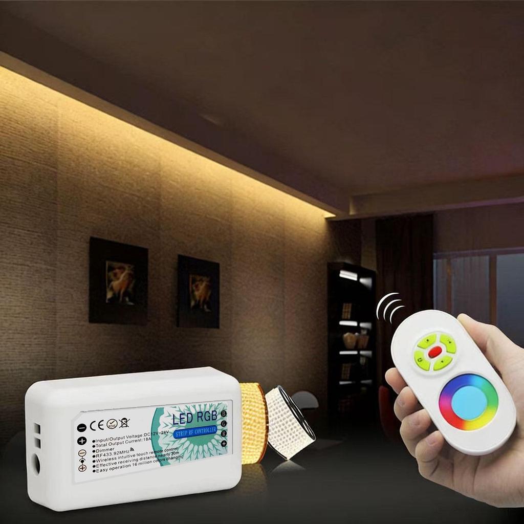 Радиочастотный беспроводной сенсорный RGB LED контроллер - 288 Вт управление диммированием для светодиодных лент