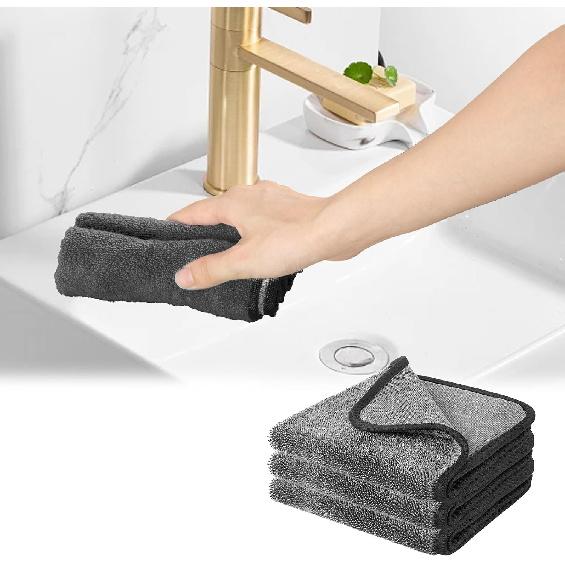 Shiny Wipes Shower Cleaning Cloths, 3pcs Shiny Bath Drying Towel, Super Absorbent Microfiber Bath Towels, Fast Drying Shower Towels, Microfiber