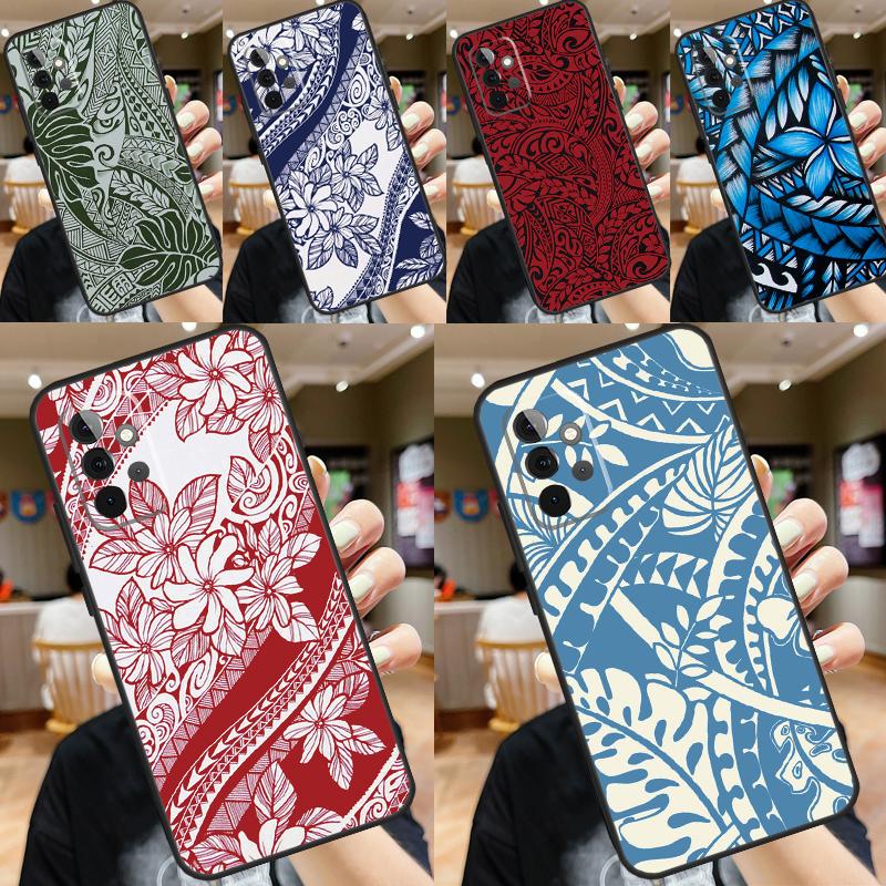 Maori Polynesian Samoan Tribal Funda For Samsung Galaxy A15 A25 A35 A55 A52 A32 A12 A14 A34 A54 A51 A71 A53 A13 A33 Case