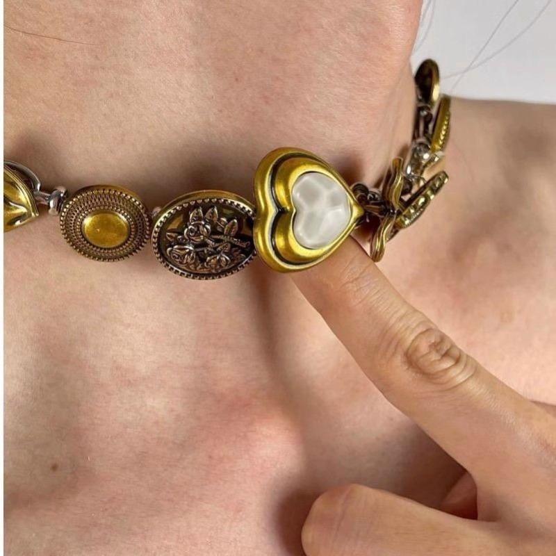 Европейские и американские трансграничные y2k красотки бабочка кожаный ошейник панк-рок чокер цепочка на ключицы ожерелье ювелирные изделия для внешней торговли