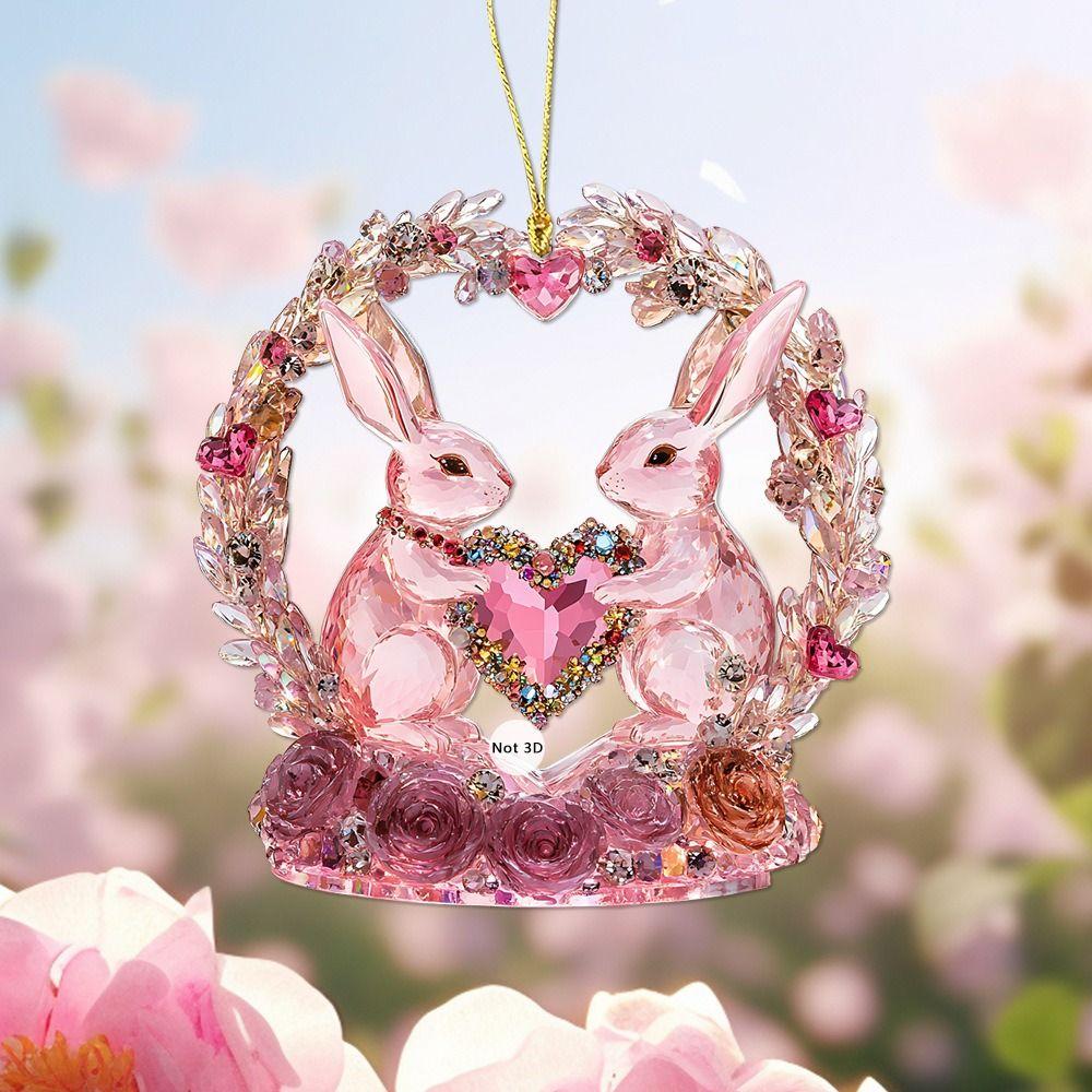 Мини День святого Валентина Домашний декор Акриловая подвеска 'Любовь' Украшение Эльф Ангел Брелок для ключей Пара