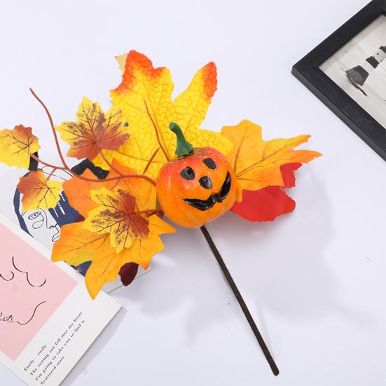 Поддельный кленовый лист, долговечный, простой в уходе, искусственные тыквы, кленовый лист для сбора урожая, вечеринки в честь Дня благодарения, Хэллоуина