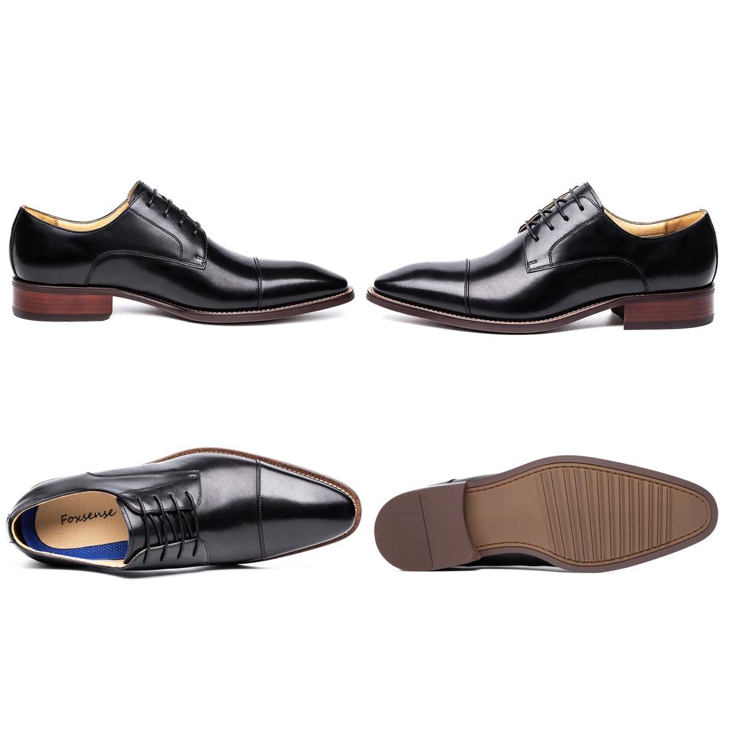 Деловая кожаная обувь Натуральная Прямая Высокое качество [Foxsense] Обувь, Обувь, Мужская обувь, Кожа, Мысок, Джентльменская обувь, Броги, Легкая,