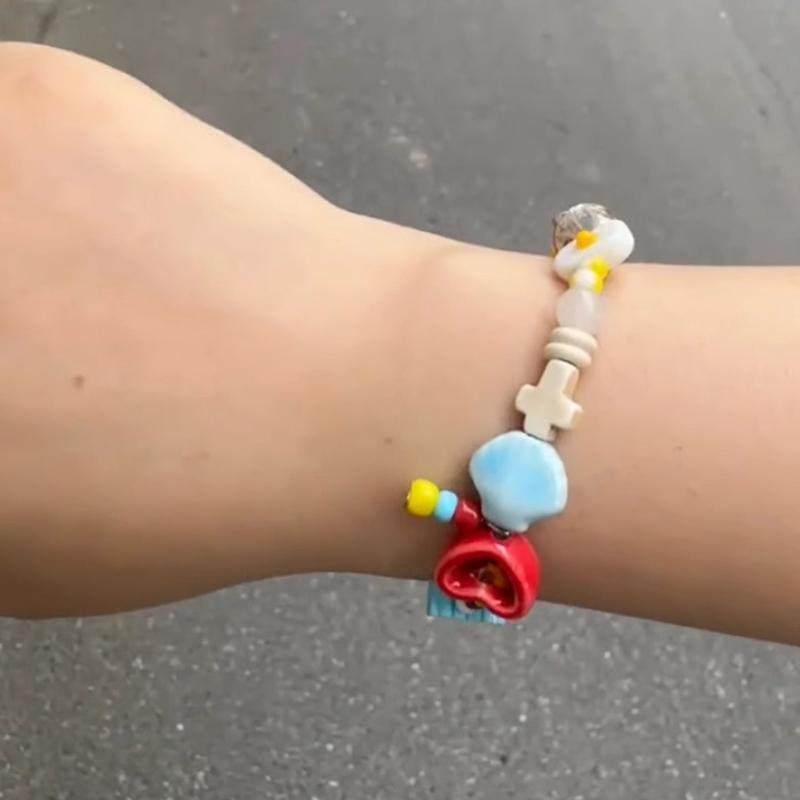 Милый красочный браслет из бисера со звездами, простые мультяшные эластичные браслеты, составные браслеты, браслеты дружбы, ювелирные изделия в подарок