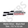 3D Metal Car Stickers John Cooper Works Emblem JCW Rear Trunk Badge Decal For J01 U25 F57 R53 R55 R56 R58 Car Styling Logo
