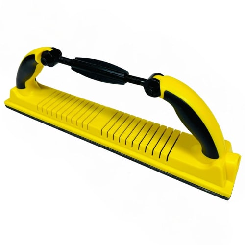 CHASO Hand Sanding Block, Flexible, Large Sander for Polishing, Putty Grinding, Sheet Metal Paint Repair, Grinding, Car Supplies, Curved, Two-Handed D