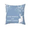 Office Living Room Home Pillowcase Fresh Elk Blue Pattern Pillowcase Car Ornaments