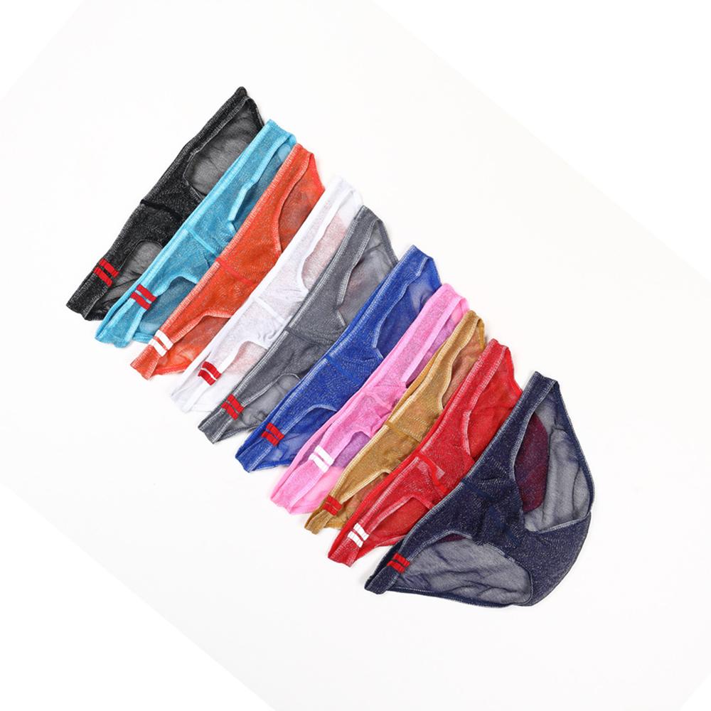 Men See Through Jockstrap Bulge Pouch Low-Rise G-String Thong Briefs Underwear