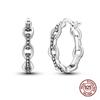 New Earrings for Women 925 Silver Color Star Geometric Entangle Zircon Earrings Fine Wedding Engagement Birthday Jewelry Gifts