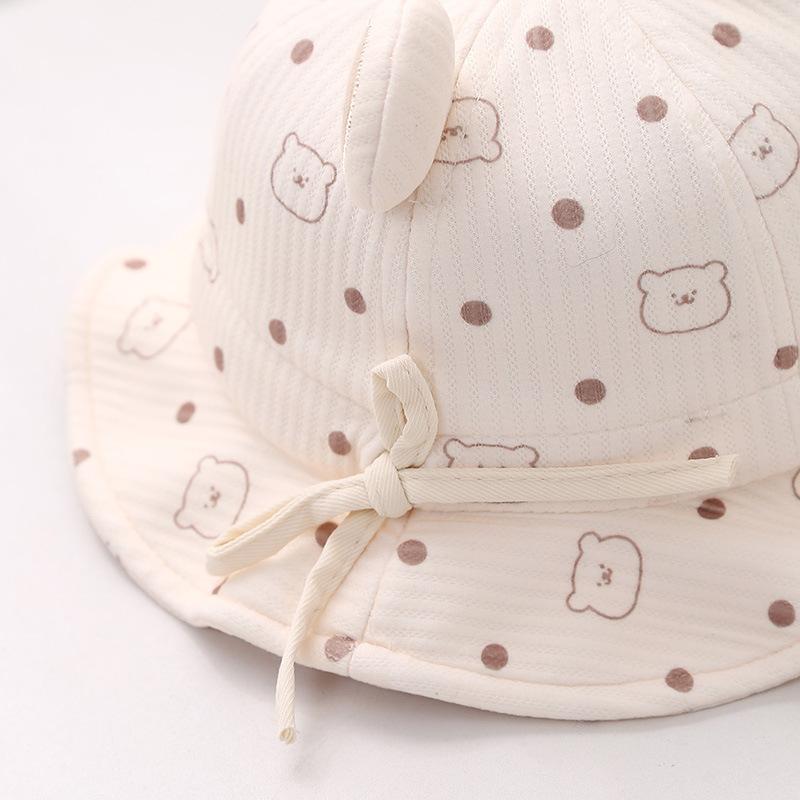 Kids Spring Autumn Sun Protection Bucket Hat Boys Girls Cute Shading Basin Cap Infant Toddler Four Seasons Universal Hat