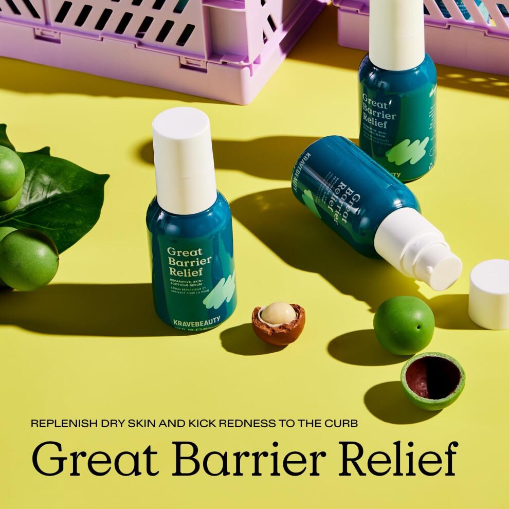 Kravebeauty Great Barrier Relief Duo Beruhigende Hautbarriere Reparatur Das Serum enthlt Tamanul, um die Rtung fr alle Hauttypen vegan und Gr