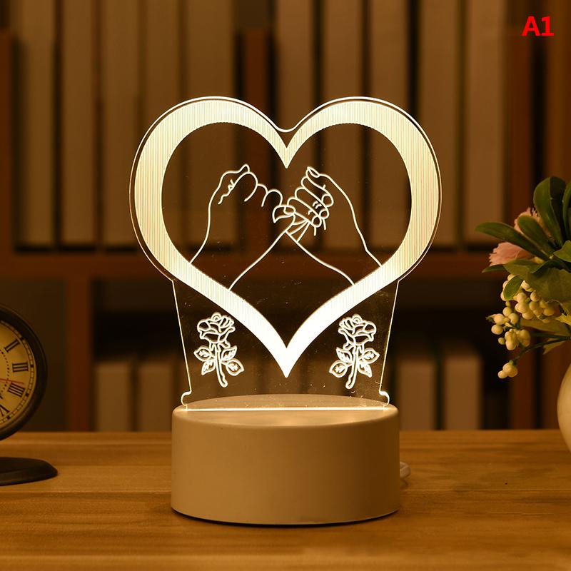 3D Пластина Светодиодная Лампа Креативные Ночники Новинка Иллюзия Ночник Настольная Лампа Домашний Декоративный Подарок