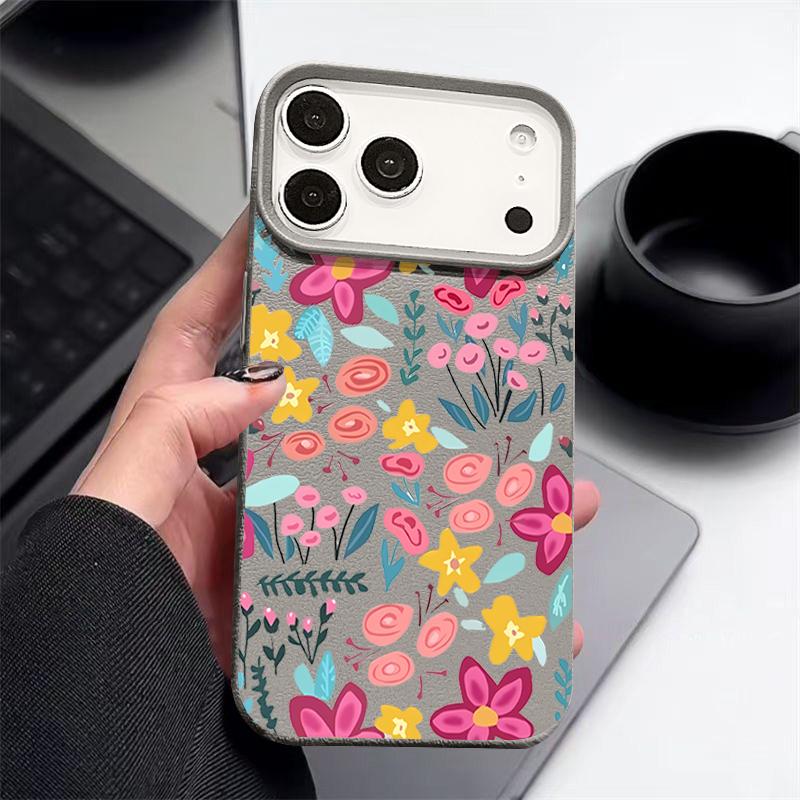 Pink Floral Pattern For iPhone 17 Pro Max Air 16 15 14 13 TPU Soft Case Cover