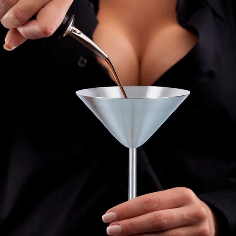 Новый 1 шт. Бокал из нержавеющей стали Бокал для вина Медный Серебристый Розовое золото Бокал для напитков с фруктовым соком Бокал для шампанского Барные аксессуары 2023