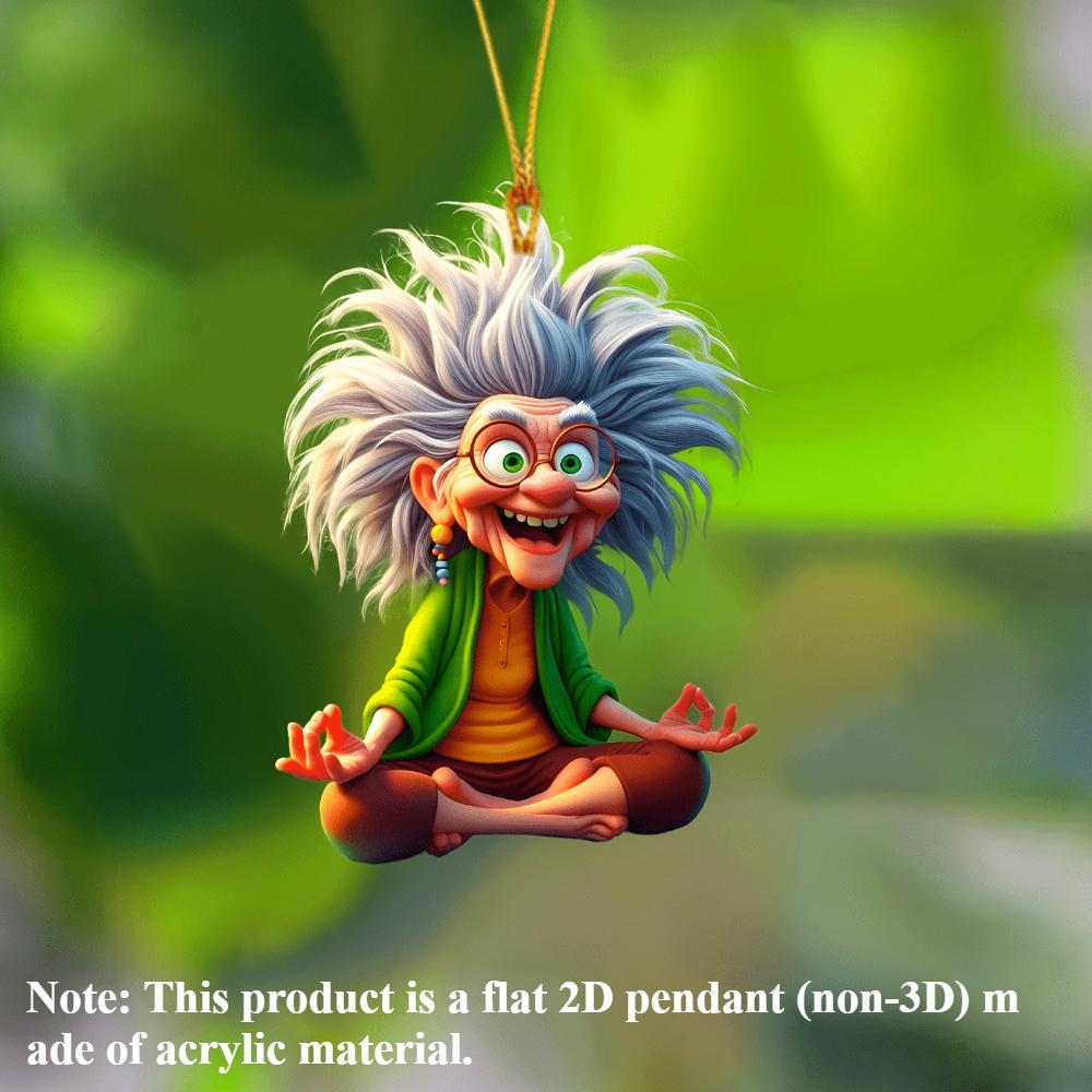 Charming Grandma Collection: 2D Acrylic Flat Photo Pendant - Multipurpose Pendant for Home Decoration Car Pendant Backpack Pendant Keychain