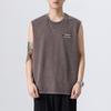Тяжелый хлопковый жилет для мужского лета, новая футболка без рукавов свободного кроя большого размера