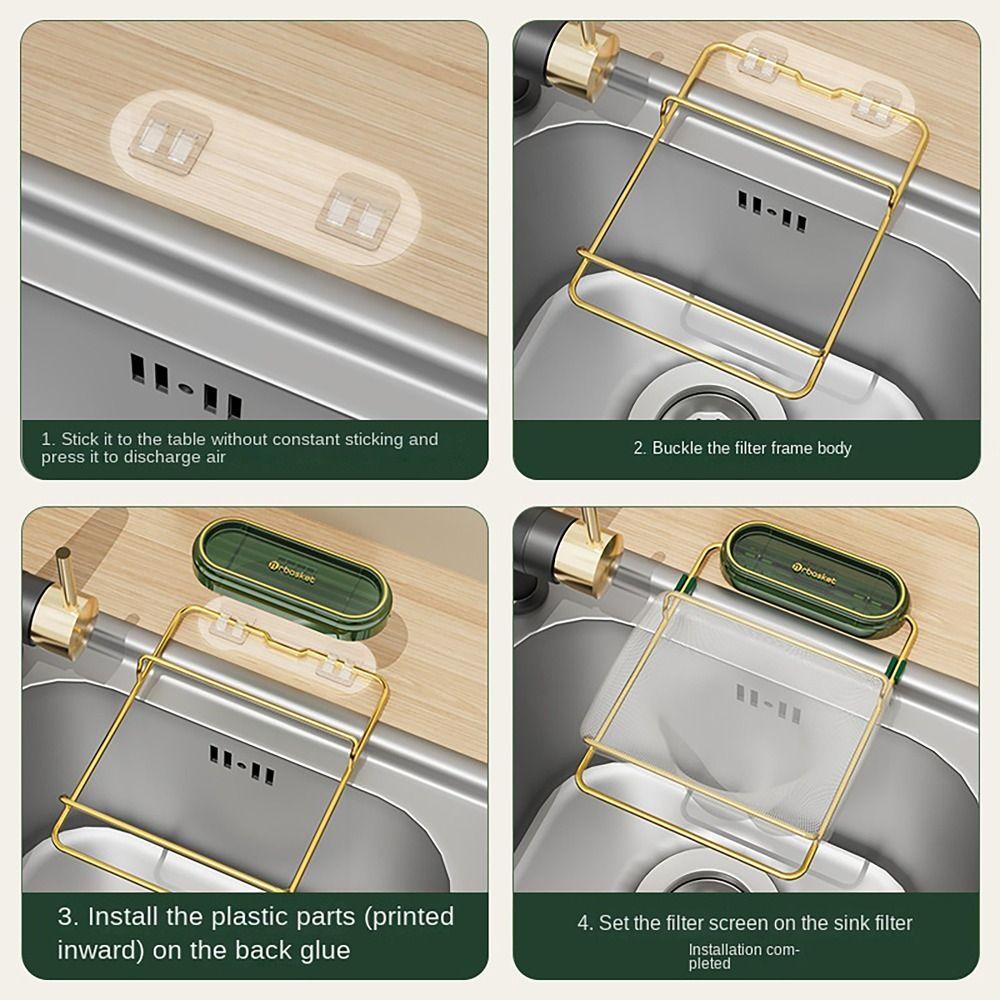 with 50Pcs Replacement Net Sink Filter Rack Towel Storage Drain Rack Filter Mesh Bag Stand  Kitchen