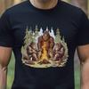 Семейная футболка для кемпинга с Бигфутом Футболка с Бигфутом Семейная футболка с Сасквочем Смешная унисекс футболка