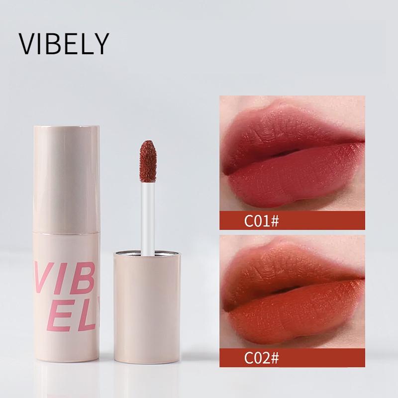 VIBELY Small Chubby Dun Velvet Matte Matte Lip Slime Burst Students Affordable Lip Glaze Lipstick