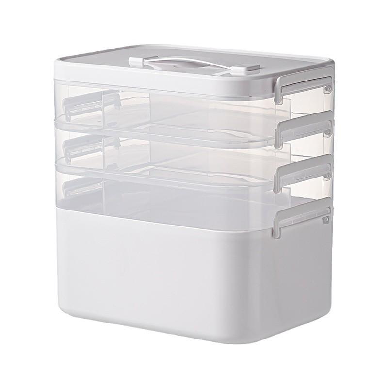 Household Multilayer Medicine Organizer: Large Capacity with Small Pill Box & Emergency Storage