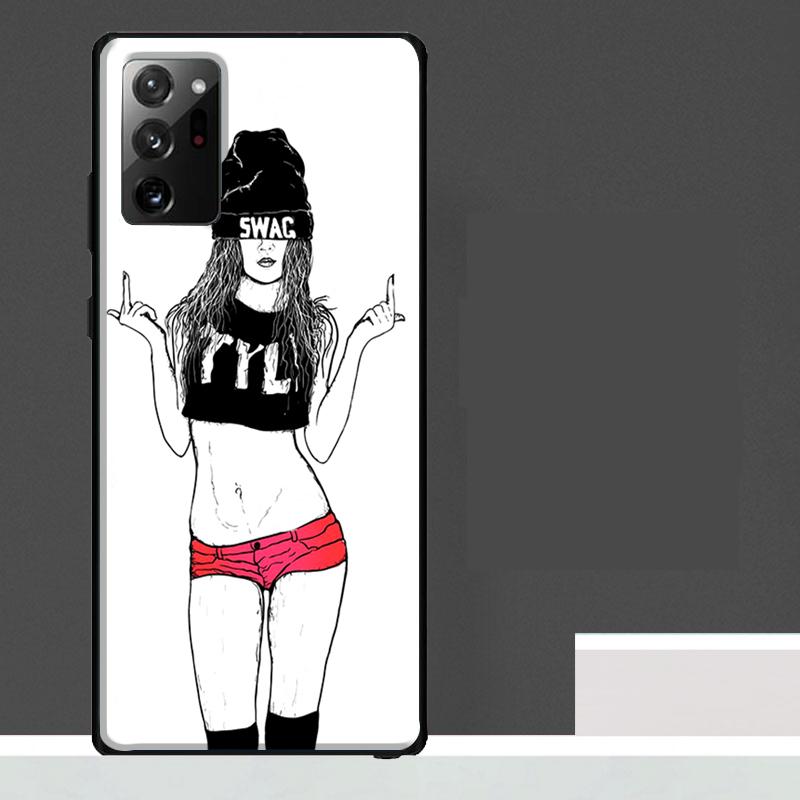 Bad Girl Case For Samsung Galaxy S25 Ultra S21 S22 S23 S24 Ultra S9 S10 S20 Plus S25 FE Phone Cover