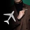 Trendy Men's High-End Airplane Brooch Pin for Suits