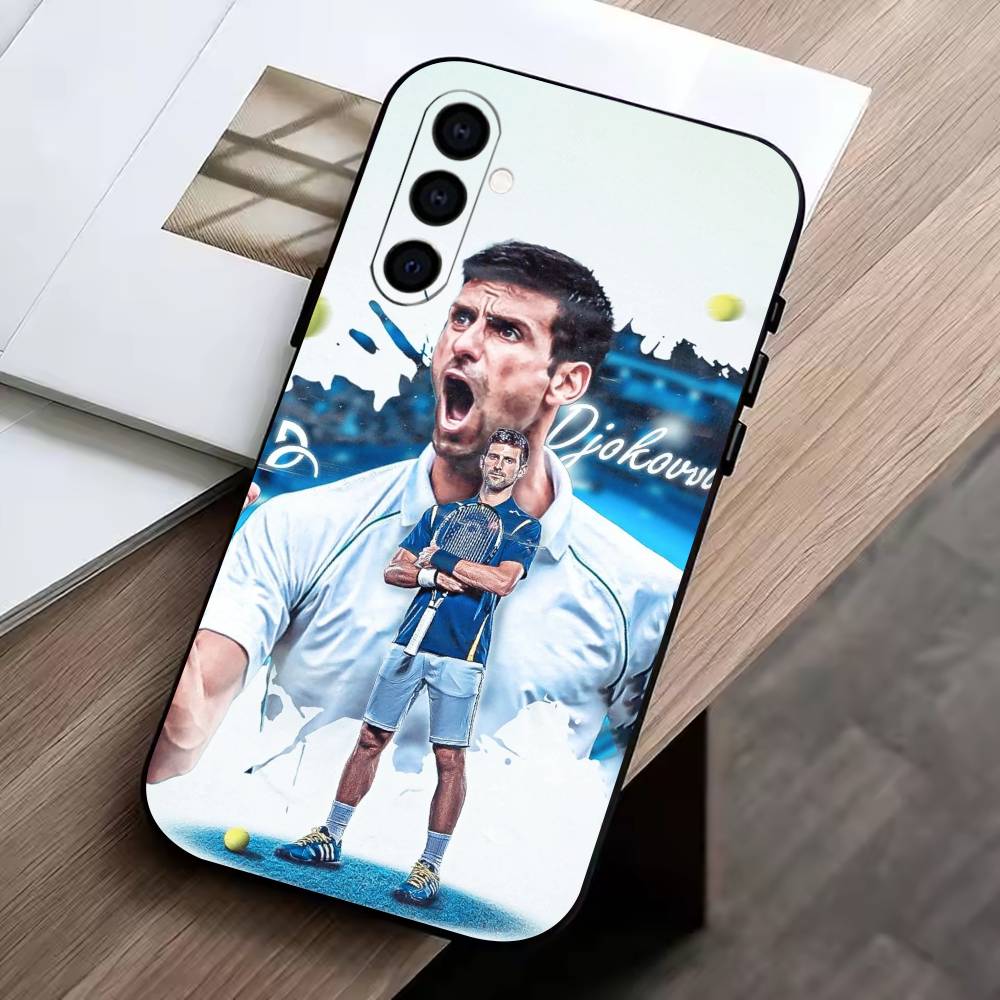GOAT-Novak Djokovic Phone Case For Samsung Galaxy A73,A72,A71,A70,A53,A52,A51,Soft Silicone Black Cover