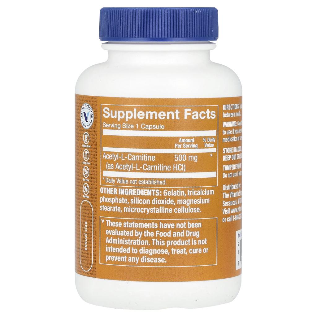 Acetyl L-Carnitine, 500Mg, 60 Capsules