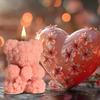 3D Rose Bear Mold Teddy Bear Candle Making Mold Flexible Silicone Casting Mold for DIY Handmade Soaps Candles Epoxy Resin Plaster Crafts