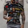 New 3d Printed Summer Simple Retro Men'S T-Shirt Trend Street Personality Tough Guy Sports Short Sleeve O Neck Loose Quality Top
