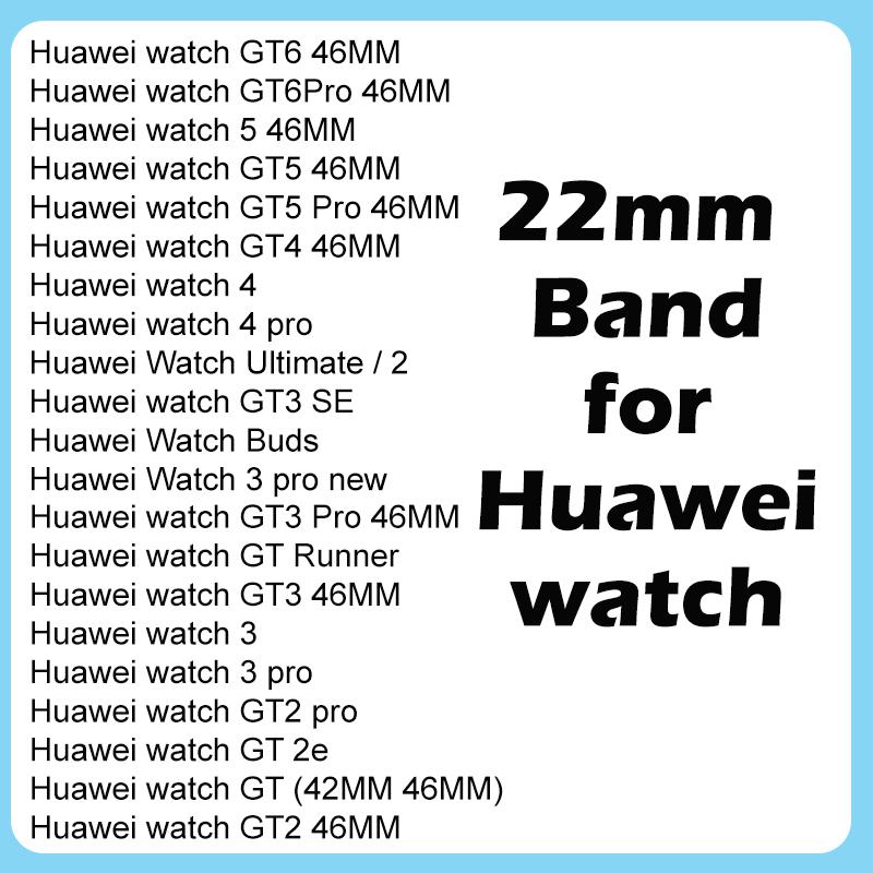 1:1 Original Silicone Strap For Huawei Watch Ultimate 2 Band For GT6 GT5 GT4 GT3 Pro 46mm Two Tones Bracelet 22mm Watchbands