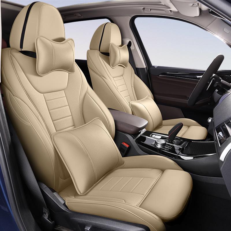Fits 2018-2020 BMW X3: Genuine Leather Seat Cushion for All Seasons, Five-Seater.