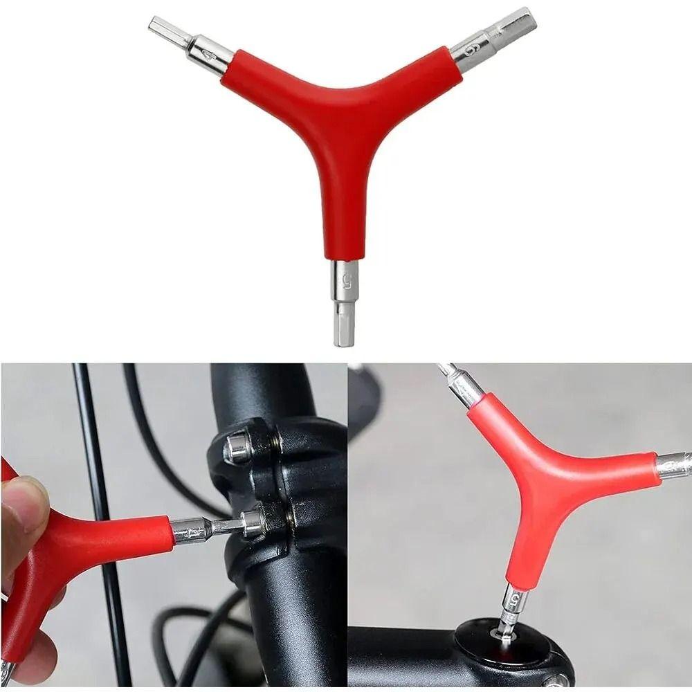 Three Way Allen Key Y-Shaped Hex Wrench Bike Cycling Repair Tool 4mm 5mm 6mm For Bikes Motorcycle Mountaining Bicycles