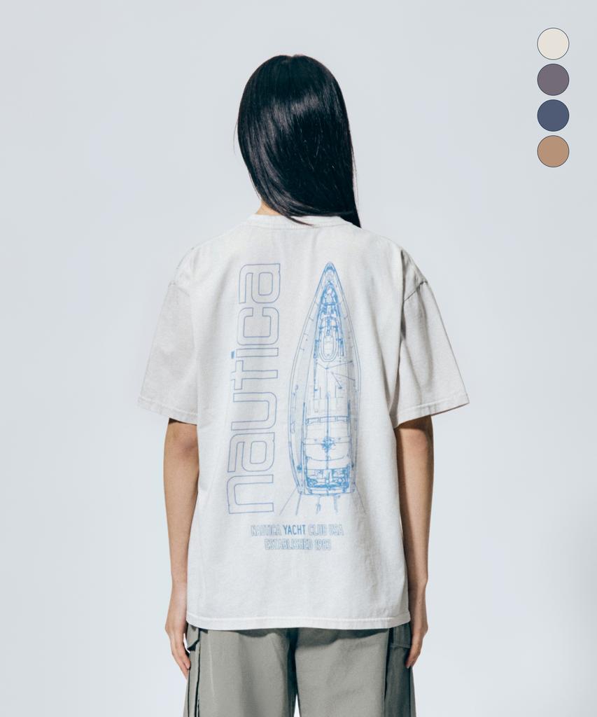NAUTICA Yacht Blueprint T-Shirt (4 Colors) Nts5726