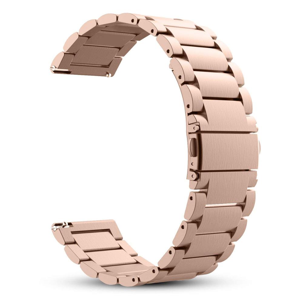 20 мм/22 мм ремешок Для Amazfit GTS/2/3/4/2e/GTS2 Mini/GTR2/2e/stratos/3/4/47 браслет для часов из нержавеющей стали correa Amazfit bip ремешок