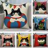 Cartoon Cat Cute Pillow Case Plush Fabric Soft Double Sided Print Home Sofa High Quality Cushion Cover Throw