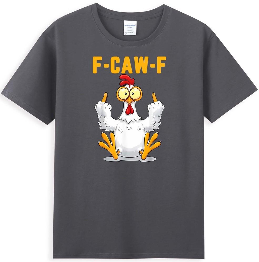 FCawF Смешная Курица Юмор Fcawf Курица Кукареку Петух Мем Ретро Унисекс Футболка