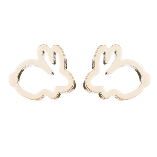 Sweet Hollow Rabbit Ear Studs Bunny Earrings Women Party Jewelry Easter