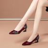 Shoes for Women Red Rhinestone Pointed Toe with Medium Heels Y2k Spring Wholesale Chic and Elegant On Promotion Sale Woman Pumps