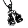 Fashion Mens Boys Gift Stainless Steel Chain Necklace Choker Boxing Glove Pendant