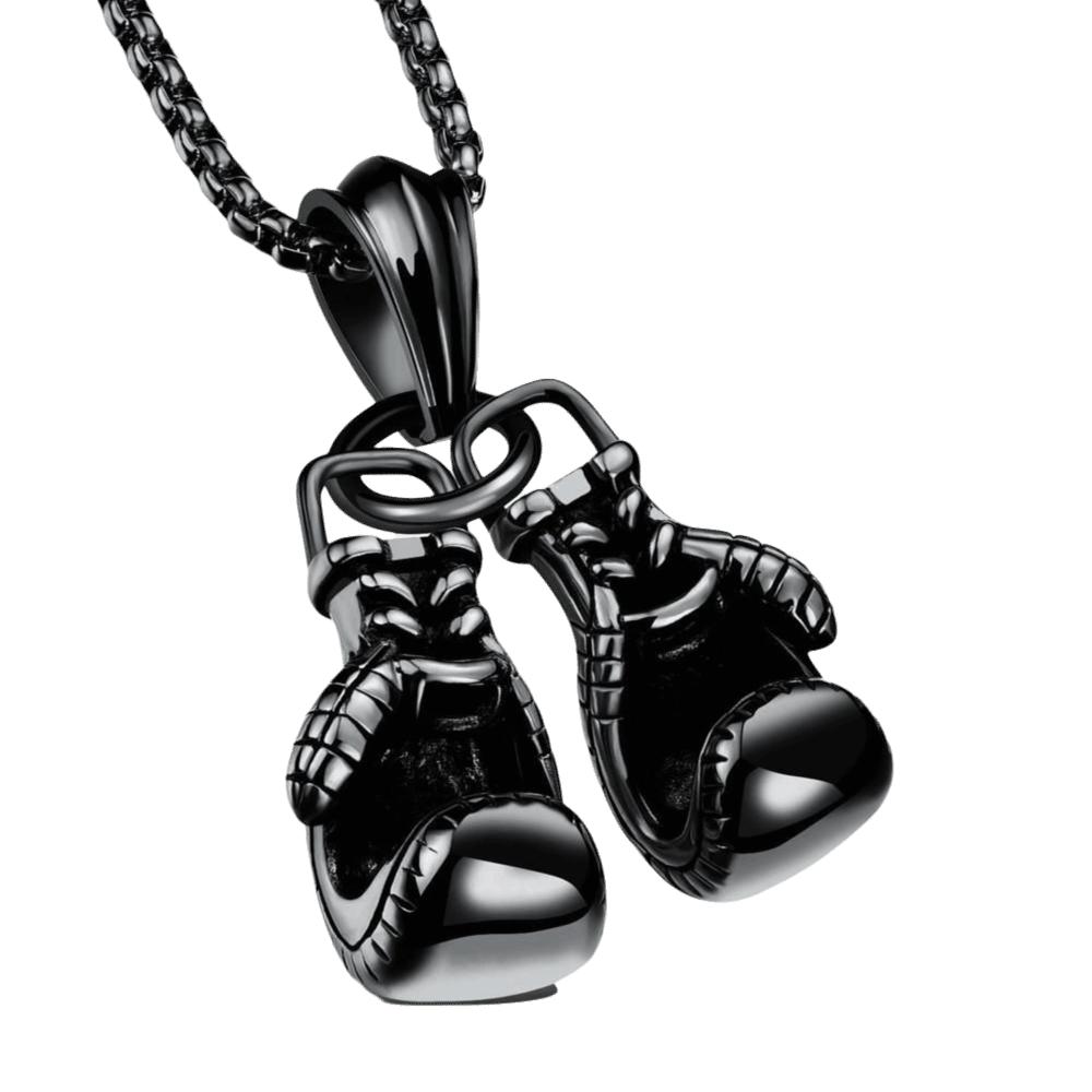 Fashion Mens Boys Gift Stainless Steel Chain Necklace Choker Boxing Glove Pendant