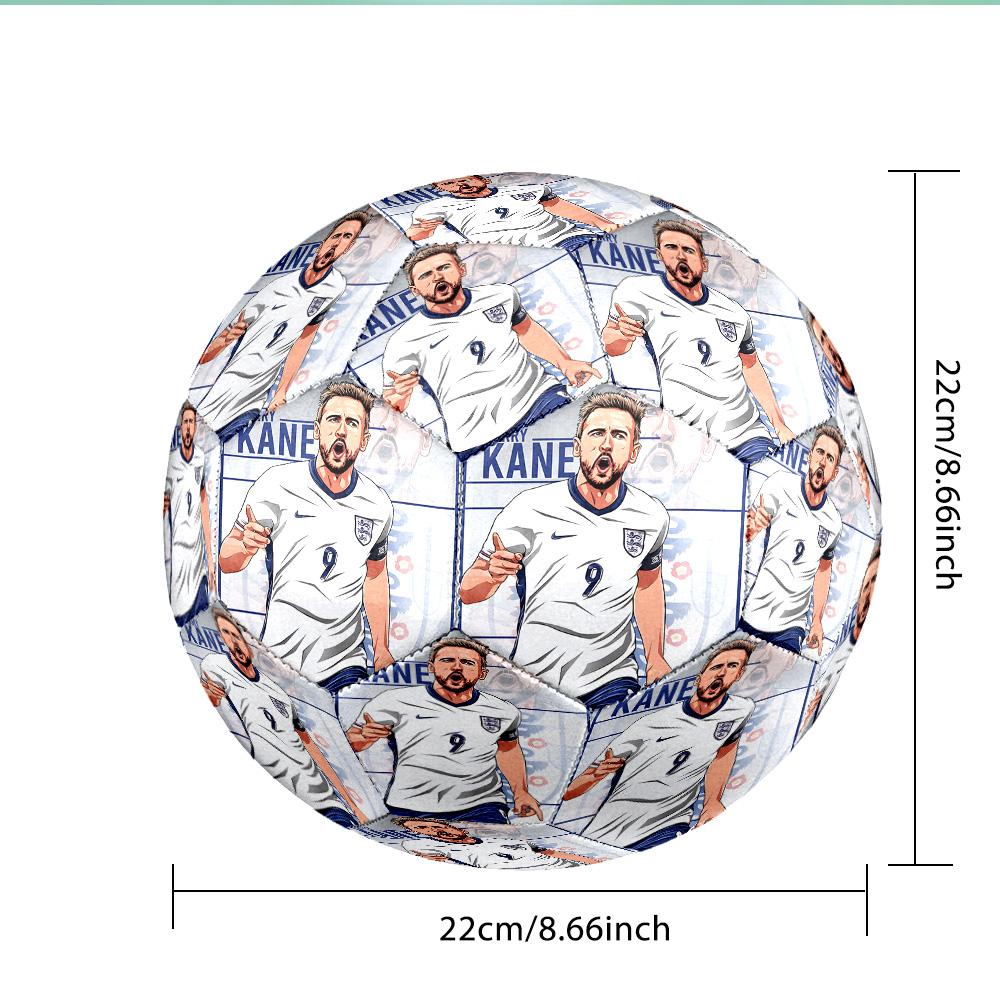 Harry Kane Celebration Soccer Ball Size 5 Soccer Ball, Machine-stitched, Soft and Comfortable, Suitable for Training and Matches Fan Gift