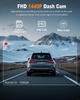 Передняя автомобильная камера 2.5K QHD 1440P с WiFi, ночным видением, картой 32 ГБ, G-сенсором, циклической записью, поддерживает 256 ГБ