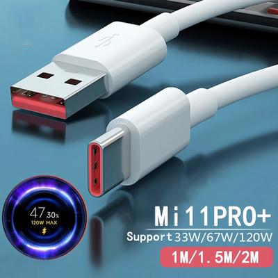 Зарядный кабель 120 Вт USB Type C 6A для Xiaomi Civi 11T Pro Redmi Note 11 Pro + Black Shark 4S Pro 67 Вт 55 Вт